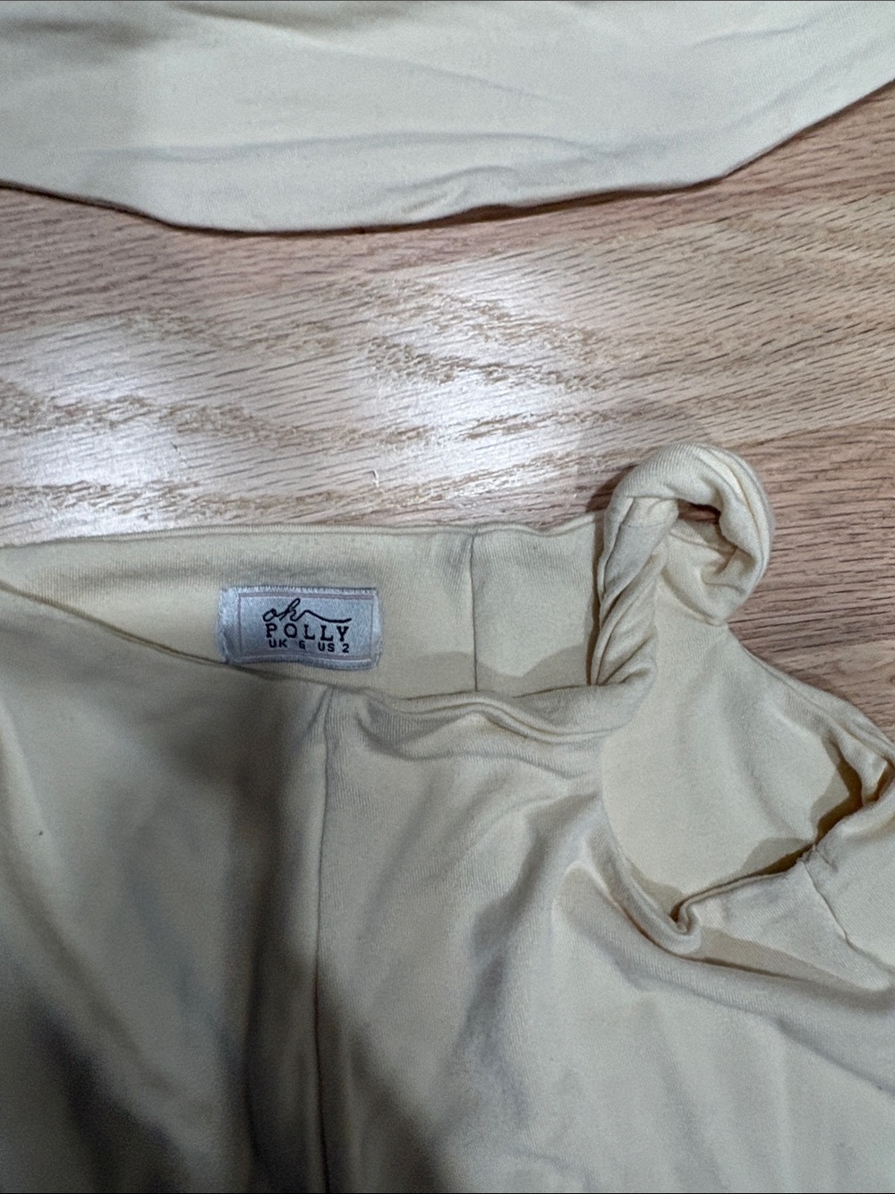 Oh Polly Cream Wide-Leg Lounge Pants with Matching Crop Top - Picture 3 of 5